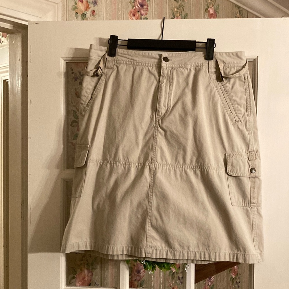 618.  Tan skirt in excellent used condition.